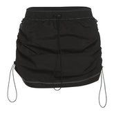 Trendy High Waist Slim Kordelzug Hip All Match Rock