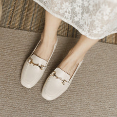 Women's Buckle Kitten Female Square Toe Soft