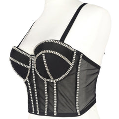 Corset bandeau dos nu pour l'extérieur, corset à baleines français, caraco court assorti