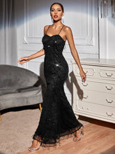 Rückenfreies Kleid Träger Abendkleid