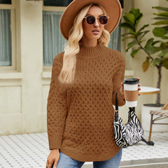 Pullover Lose Lazy Strickmode Lässiges Strickoberteil