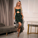 Sling-Kleid mit ausgehöhlten Cut-outs