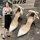Damen Stiletto Spitzschuh Riemen Geschlossen