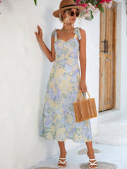 Robe tube à bretelles imprimées