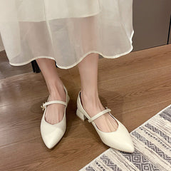 Women's Spring Low-cut Chunky Plus Sizes Heels