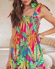 Sling Dress Beach Vacation Tiered Dress