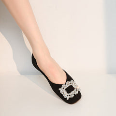 Women's Summer Slip-on Low-cut Rhinestone Soft Bottom