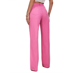 Pantalon en jean droit, décontracté, tendance et déchiré, assorti à tout