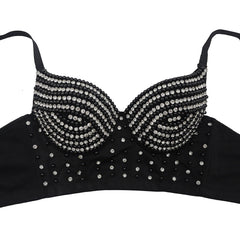 Diamond Bra Camisole Short Fried Street Nightclub Tube Top Beaded Wrapped Chest