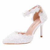 Women's Wedding Single Strap Stiletto Pointed Toe