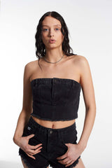 Slim Denim Tube Top