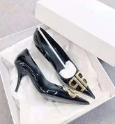 Pointed High Black Suede Stiletto