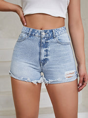 Short en jean slim confortable avec poche et style décontracté