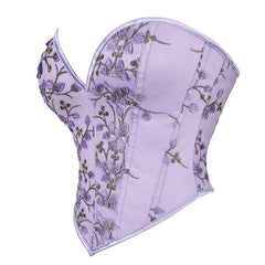 Apricot Color Printed Petal Pattern's Tube Top Breast