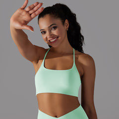 Sports Underwear Push up Cross Beauty Back Strap Yoga Bra Running Workout Vest