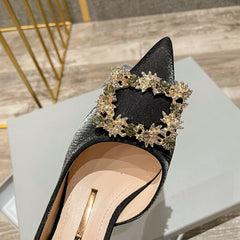 Escarpins à talons aiguilles pointus et vides sur le côté pour femmes Summer Wild