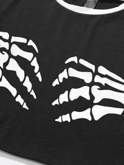 Halloween Casual Skull HPrint Short Sleeve T shirt