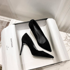 Women's Black High Stiletto Versatile Goddess Heels