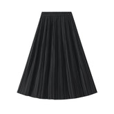 High Waist Pleated Skirt Korean Drape Young Slimming Skirt Pink