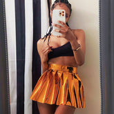 Jupe plissée tendance Jupe à paillettes taille haute