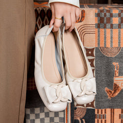 Escarpins à enfiler pour femme, véritables chaussures à semelle souple
