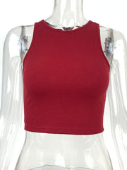 Slim Fit Cropped Cotton Rib Camisole