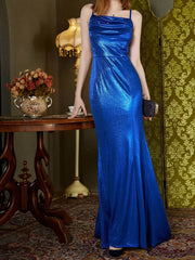 Slim Strap Wedding Bridal Gown Bridesmaid Wedding Dress Trailing