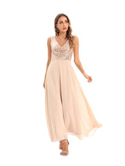 Rückenfreies Chiffon-Nähkleid Abendkleid