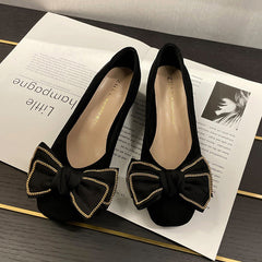 Damen Low-Cut Klassischer Stil Französisch Vintage Leopardenmuster