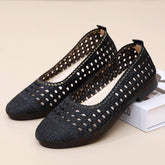 Women's Old Beijing Cloth Summer Slip-on Hollow Mother's Comfortable