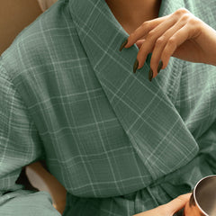 Hotel Bathrobe Texture Pure Cotton Breathable Long Casual Pajamas Home Wear