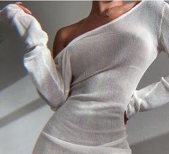 Beach Long Sleeve Backless Ice Silk Blouse Sun Protection Bikini Outwear