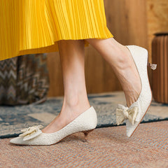 Women's High Pointed Toe Stiletto Mid French