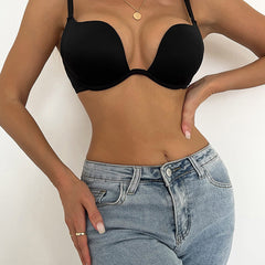 BH für kleine Brüste, Damen, dünn, bequem, Unterwäsche mit Stahlring, große Brust, kleine Show
