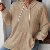 Temu Lässiger Jacquard-Pullover mit lockerer Kapuze