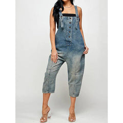 Casual Siamese Suspender Jeans