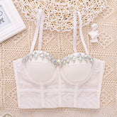 Colorful Crystals Beaded Boning Corset Boning Corset Sling