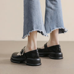 Women's Spring French Shallow Mouth Pumps Chunky