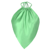 Halterneck Vest Solid Color Apron Sling Small Top