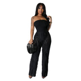 Eaby Wave Pattern See Through High Waist Wide Leg Pants Pants Only