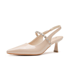 Women's Toe Rhinestone Summer With Patent