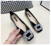 Women's Square Toe Flat Bottom Shallow Mouth Soft