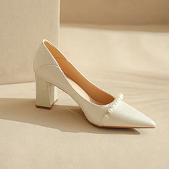 Women's Low-cut Chunky High Single-layer Simple Pearl