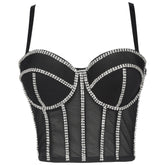 Corset bandeau dos nu pour l'extérieur, corset à baleines français, caraco court assorti