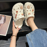 Chaussures plates pour femmes pour l'extérieur, motif dessin animé, bidirectionnelles