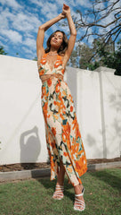 Robe longue exclusive à col en V, dos nu, ourlet fendu haut