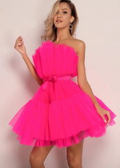 Robe tutu en maille avec nœud gracieux