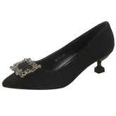 Boucles d'oreilles à strass noires style déesse pour femme