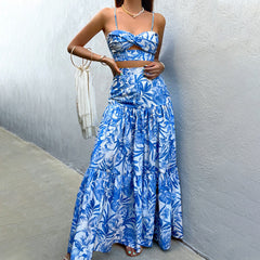 Rückenfreies Tube-Top-Set mit großem Swingrock