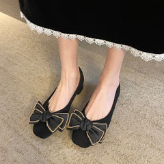 Damen Low-Cut Klassischer Stil Französisch Vintage Leopardenmuster